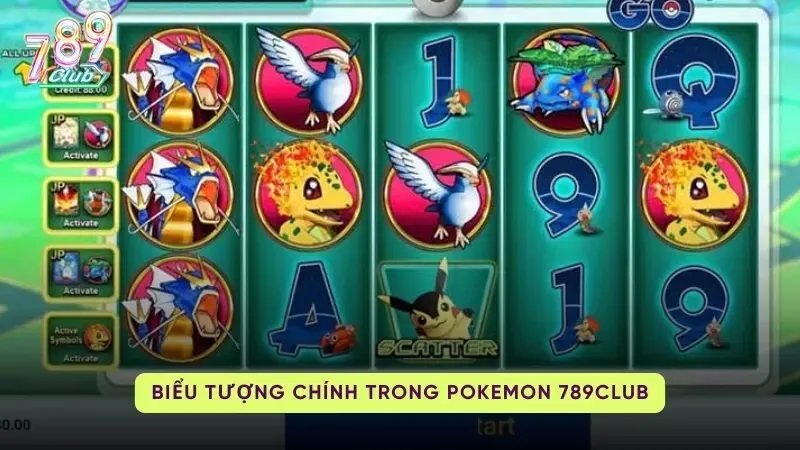 Các biểu tượng Pokemon Slot 789Club phong phú và đa dạng